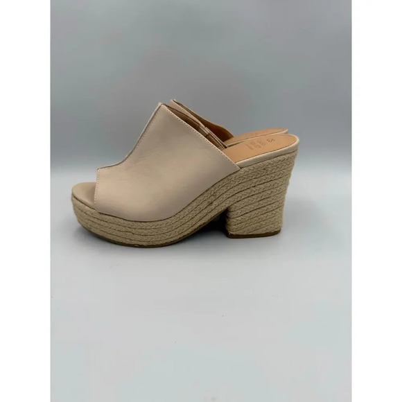 Oasis Society - Platform Beige Espadrille Mule Size 9 - Picture 2 of 8